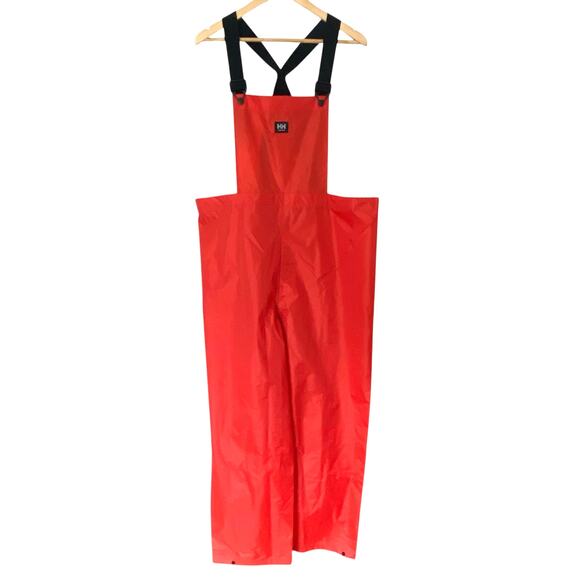 HELLY HANSEN Workwear Bib PVC Waterproof Rain Overall Pants in Orange, 42/Large - Picture 11 of 11
